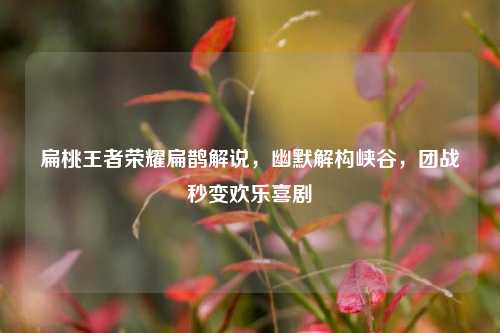 扁桃王者荣耀扁鹊解说，幽默解构峡谷，团战秒变欢乐喜剧