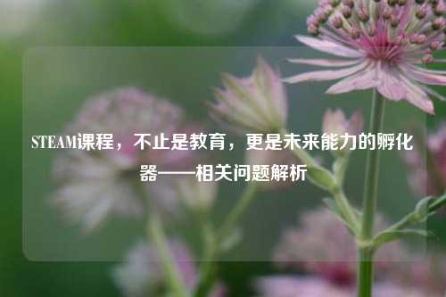 STEAM课程，不止是教育，更是未来能力的孵化器——相关问题解析