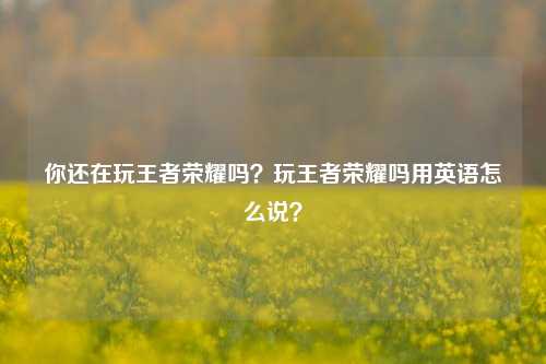 你还在玩王者荣耀吗？玩王者荣耀吗用英语怎么说？