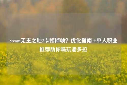 Steam无主之地2卡顿掉帧？优化指南+单人职业推荐助你畅玩潘多拉