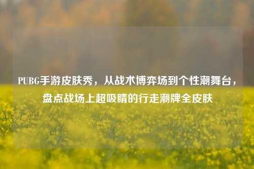 PUBG手游皮肤秀，从战术博弈场到个性潮舞台，盘点战场上超吸睛的行走潮牌全皮肤
