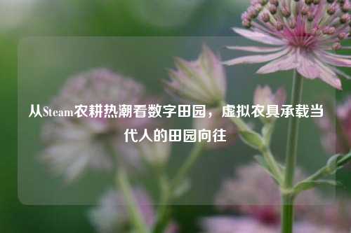 从Steam农耕热潮看数字田园,虚拟农具承载当代人的田园向往